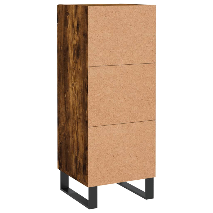 Dressoir 34,5X34X90 Cm Bewerkt Hout Gerookt eiken