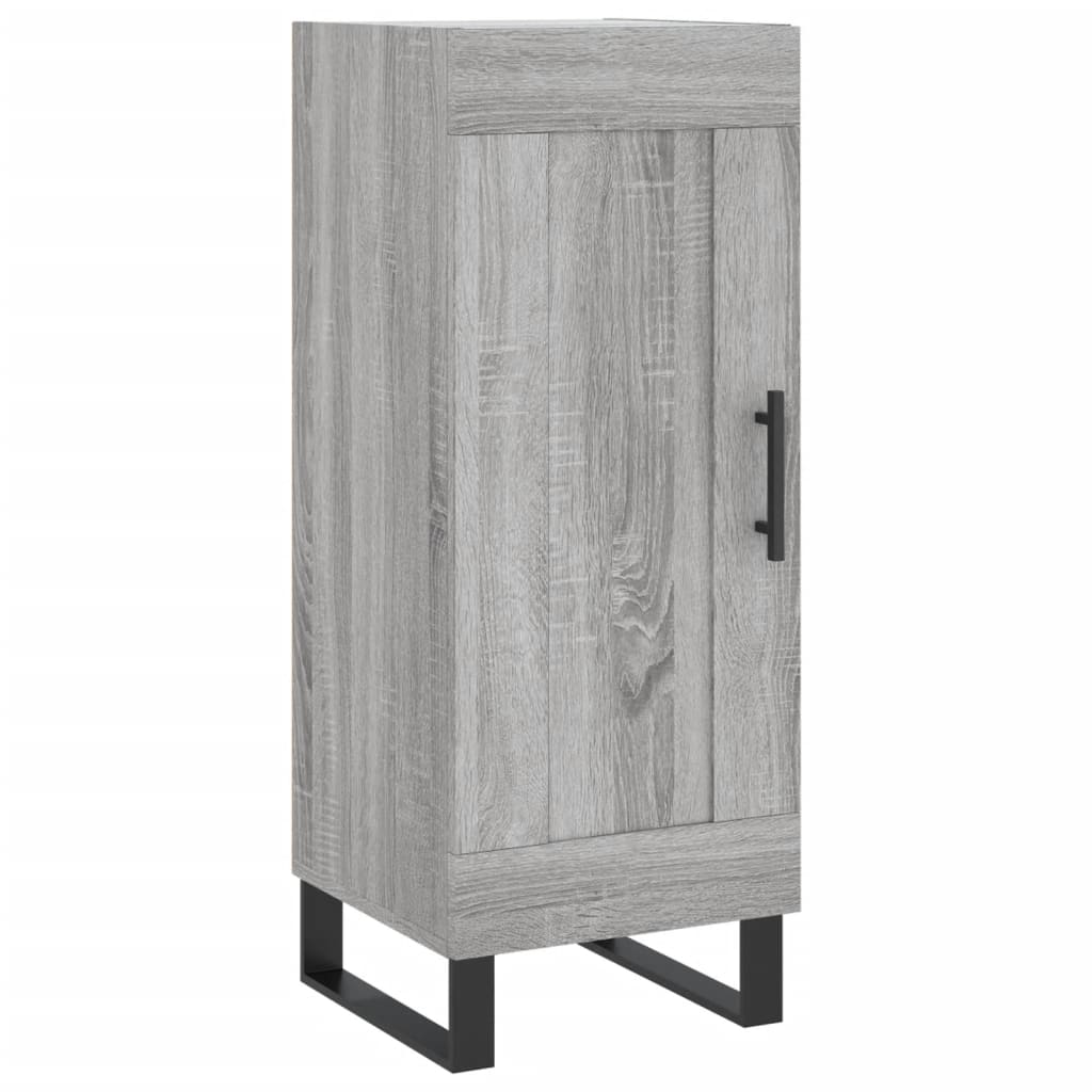 Dressoir 34,5X34X90 Cm Bewerkt Hout Grijs Sonoma Eikenkleurig