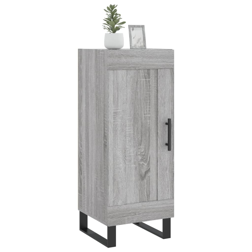 Dressoir 34,5X34X90 Cm Bewerkt Hout Grijs Sonoma Eikenkleurig