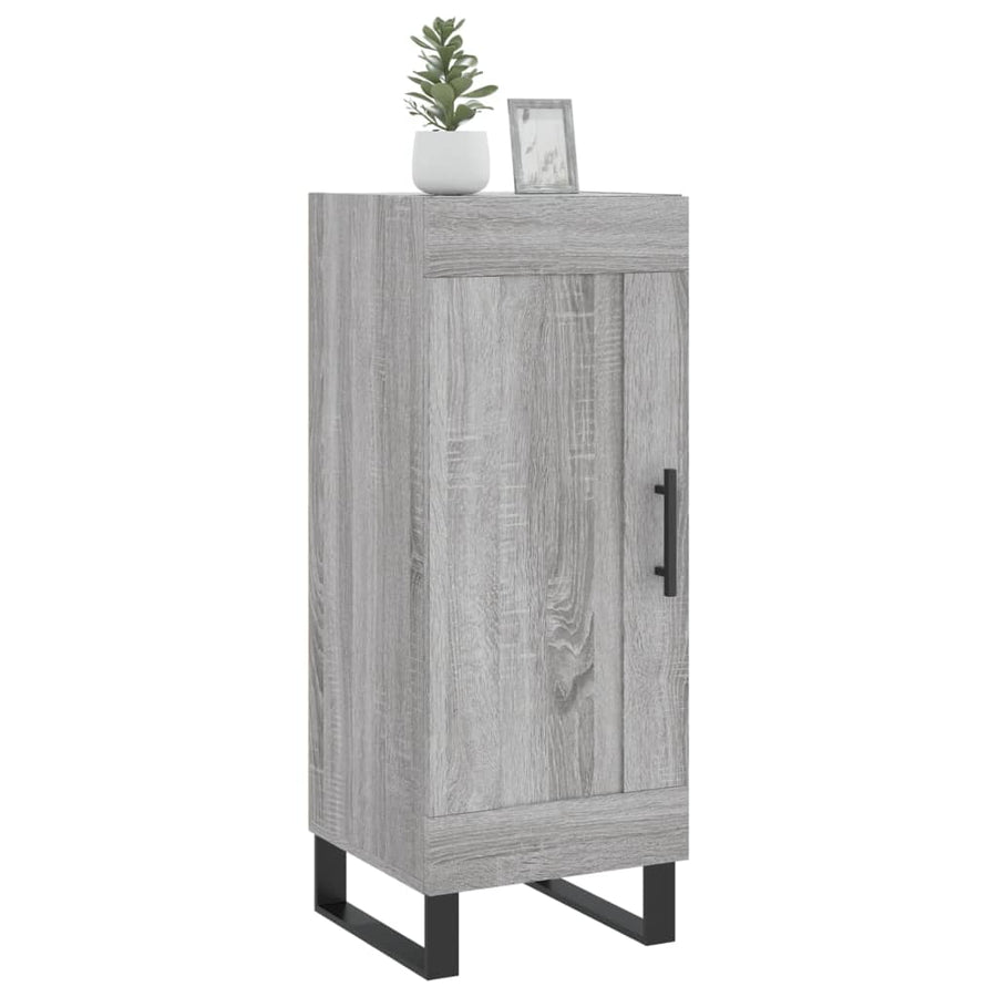 Dressoir 34,5X34X90 Cm Bewerkt Hout Grijs Sonoma Eikenkleurig