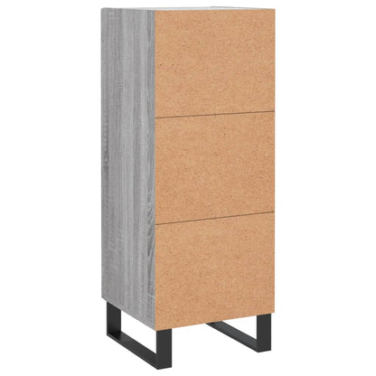 Dressoir 34,5X34X90 Cm Bewerkt Hout Grijs Sonoma Eikenkleurig