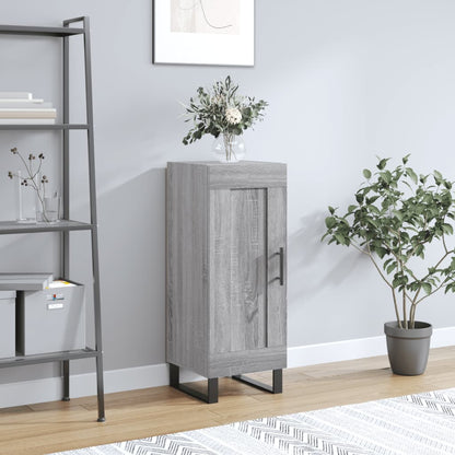 Dressoir 34,5X34X90 Cm Bewerkt Hout Grijs Sonoma Eikenkleurig