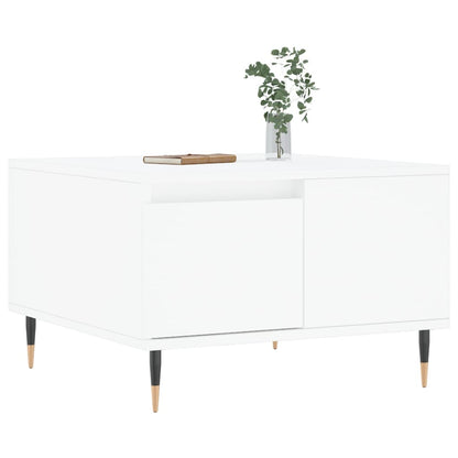 Salontafel 55X55X36,5 Cm Bewerkt Hout Wit