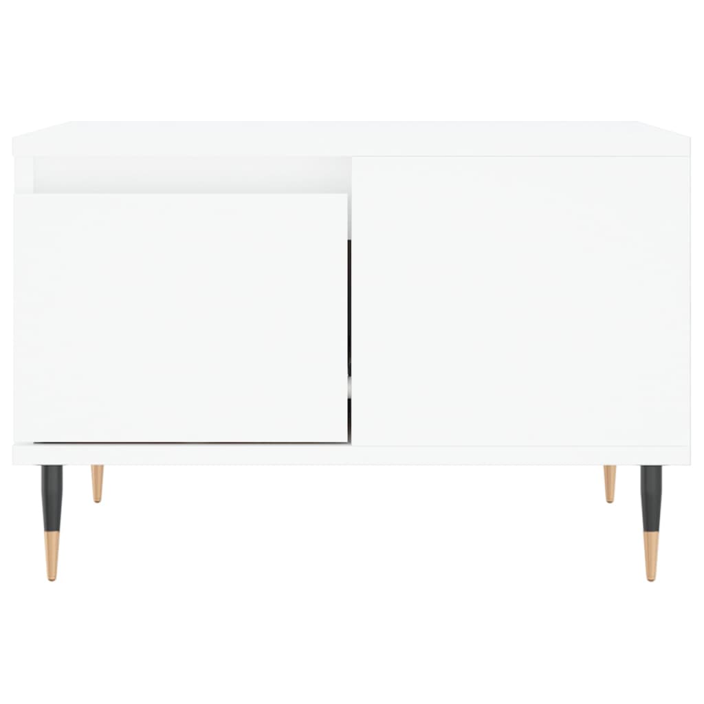 Salontafel 55X55X36,5 Cm Bewerkt Hout Wit