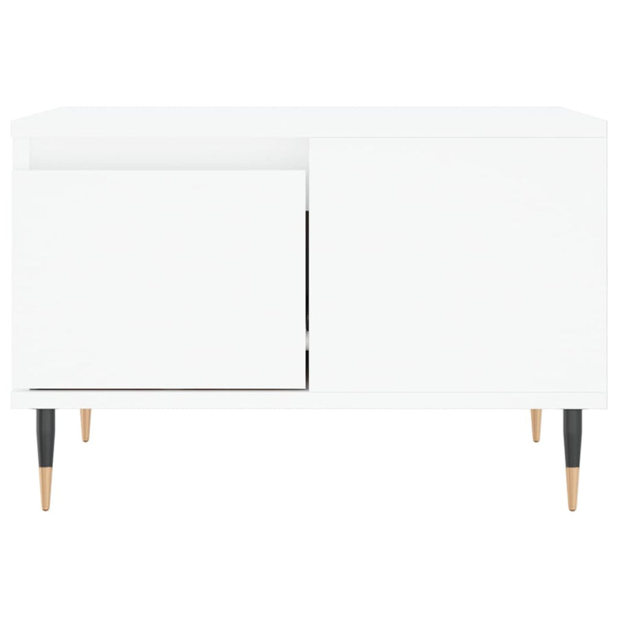Salontafel 55X55X36,5 Cm Bewerkt Hout Wit