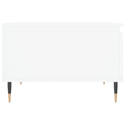 Salontafel 55X55X36,5 Cm Bewerkt Hout Wit