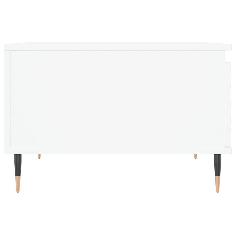 Salontafel 55X55X36,5 Cm Bewerkt Hout Wit