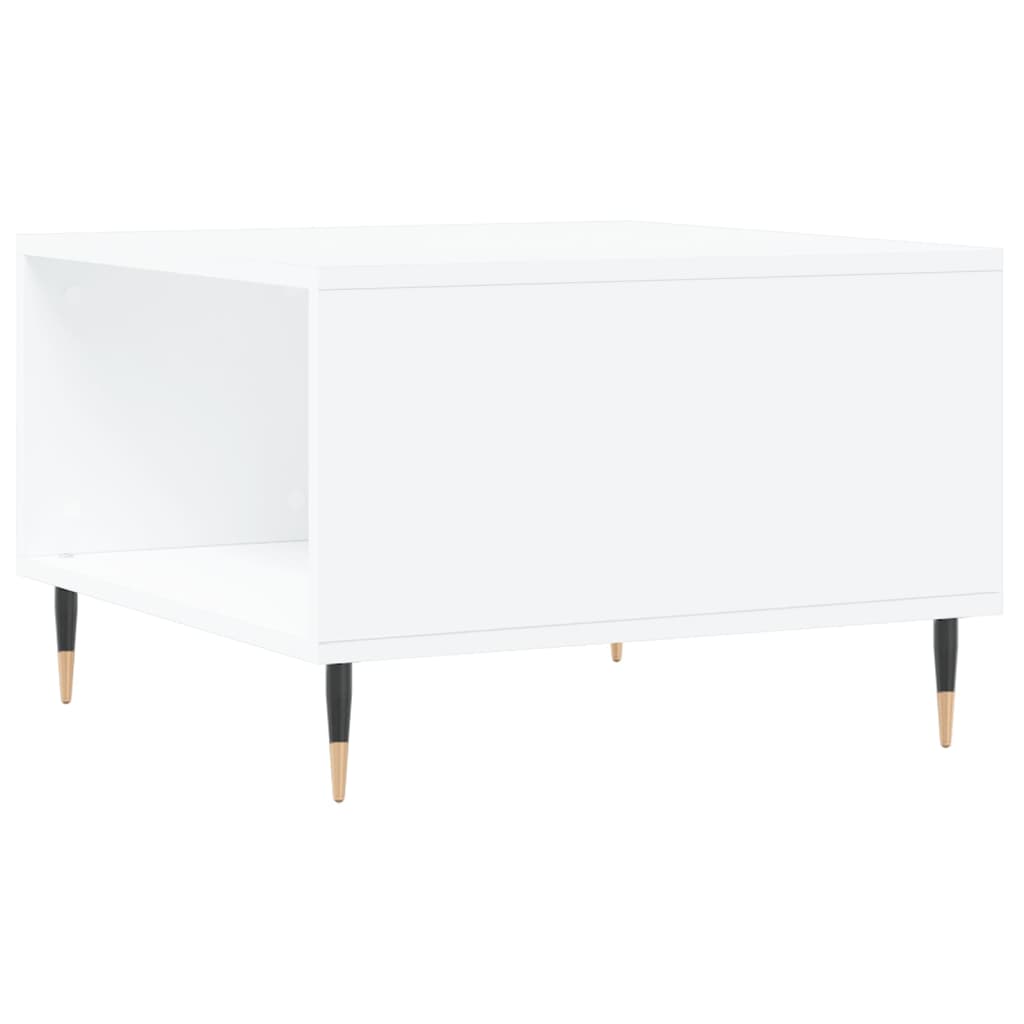 Salontafel 55X55X36,5 Cm Bewerkt Hout Wit