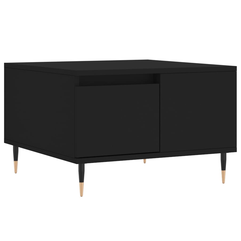 Salontafel 55X55X36,5 Cm Bewerkt Hout Zwart
