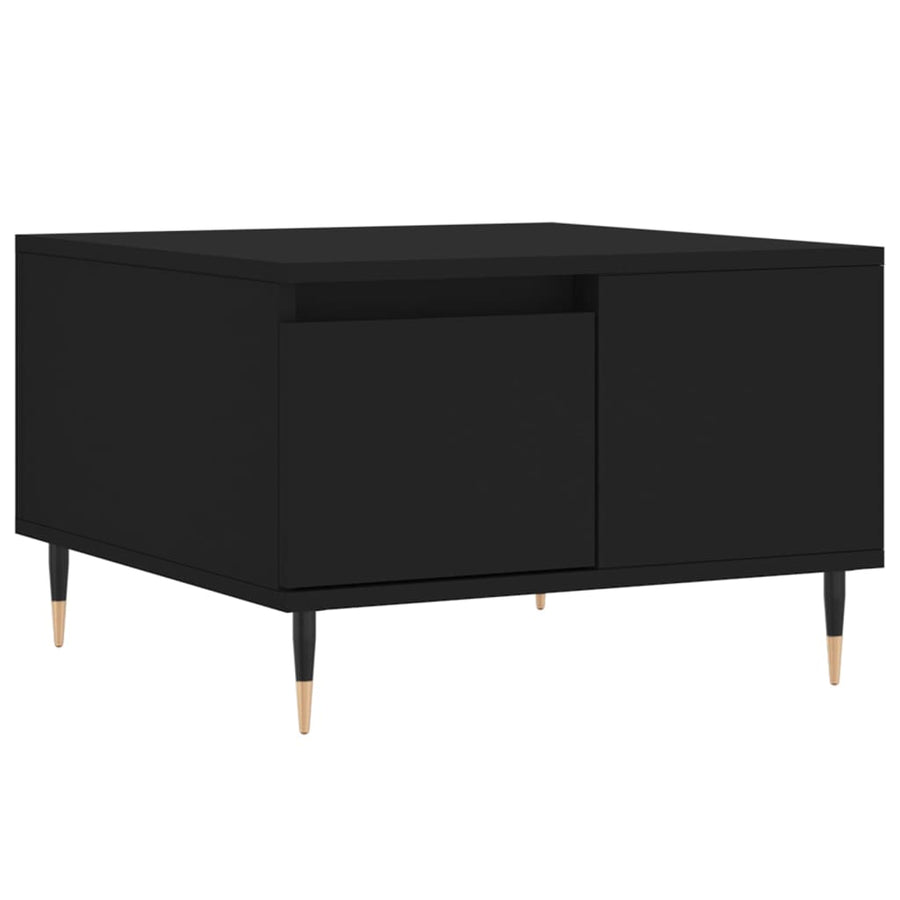 Salontafel 55X55X36,5 Cm Bewerkt Hout Zwart