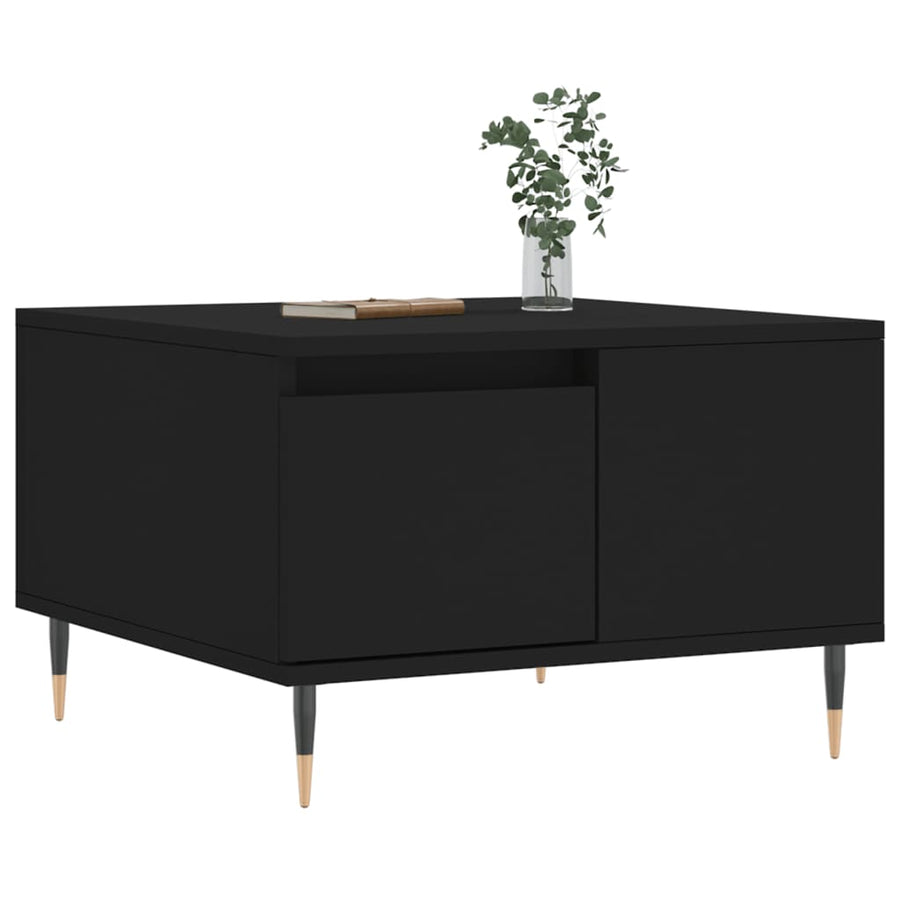 Salontafel 55X55X36,5 Cm Bewerkt Hout Zwart