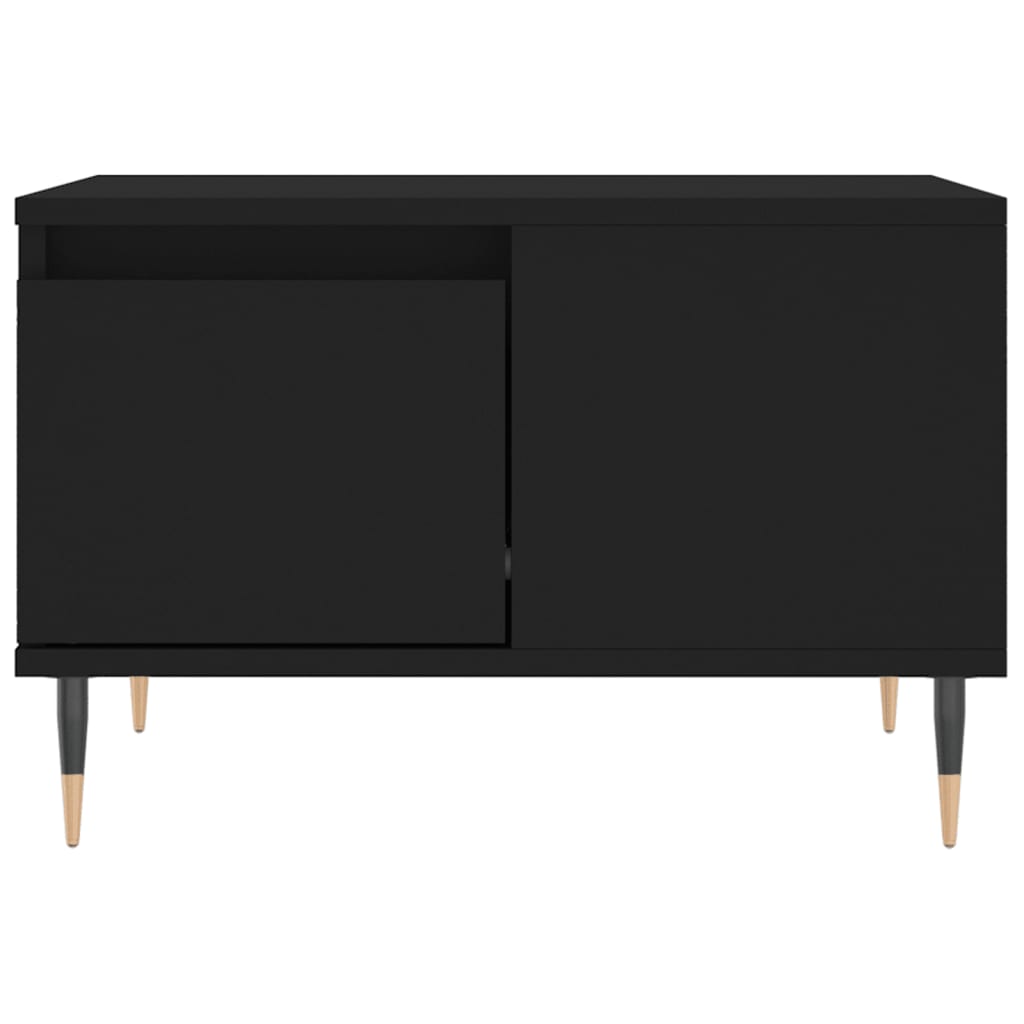 Salontafel 55X55X36,5 Cm Bewerkt Hout Zwart