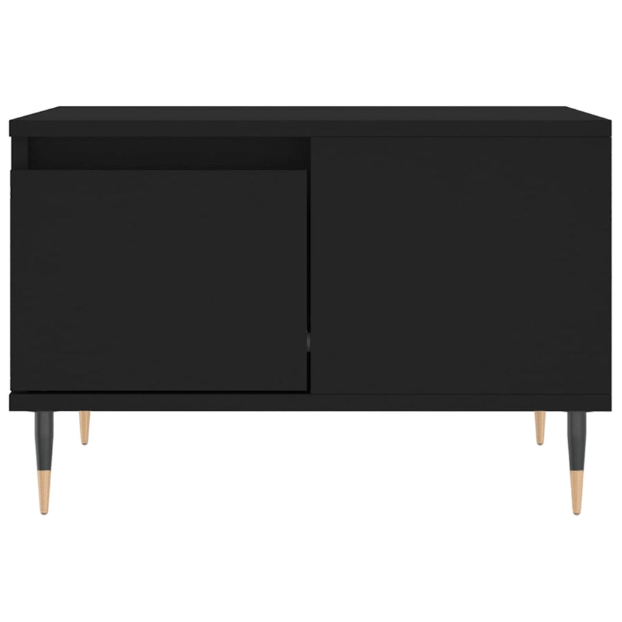 Salontafel 55X55X36,5 Cm Bewerkt Hout Zwart
