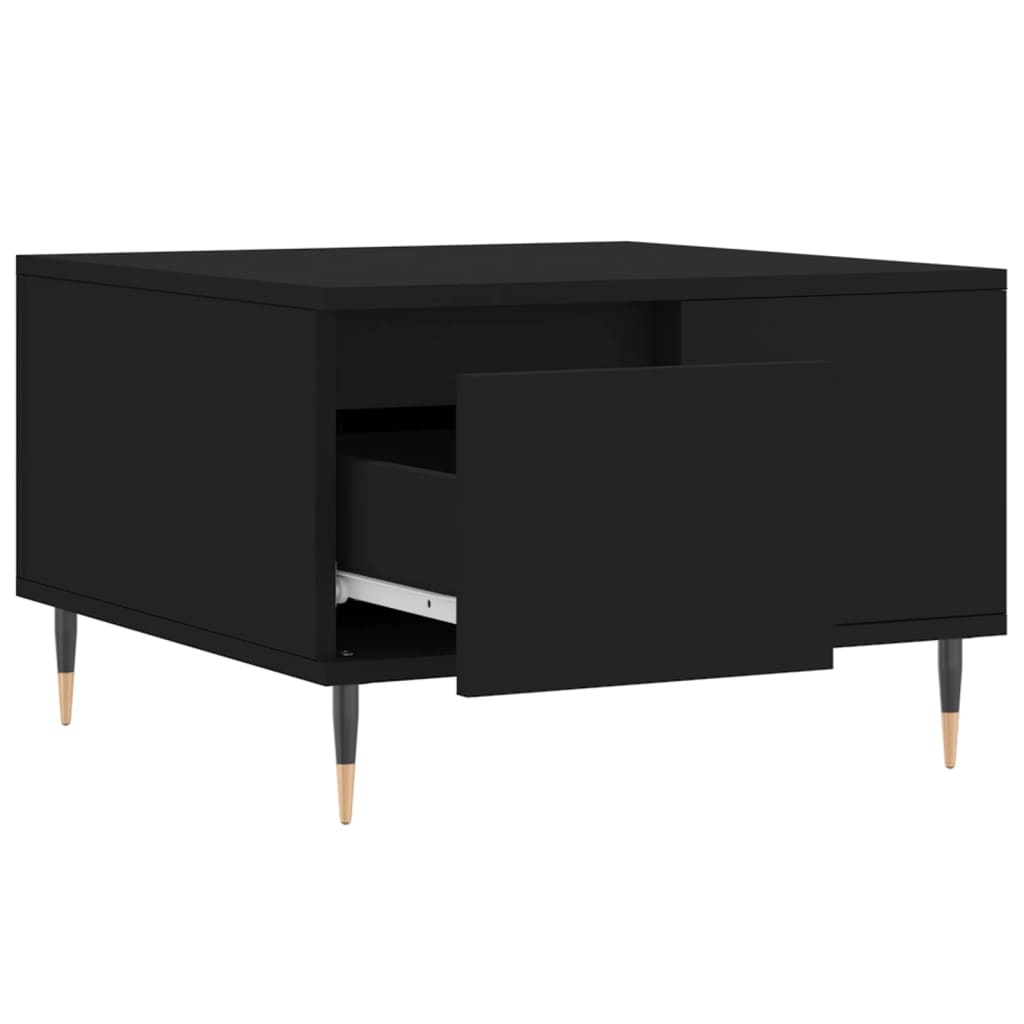 Salontafel 55X55X36,5 Cm Bewerkt Hout Zwart