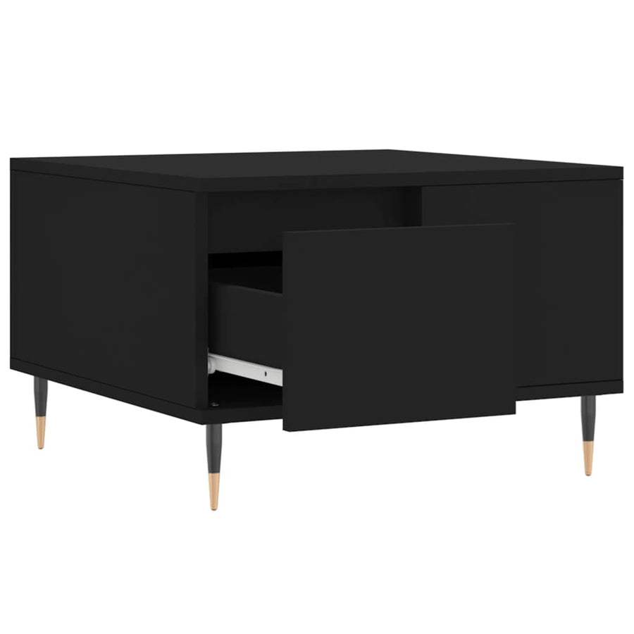 Salontafel 55X55X36,5 Cm Bewerkt Hout Zwart
