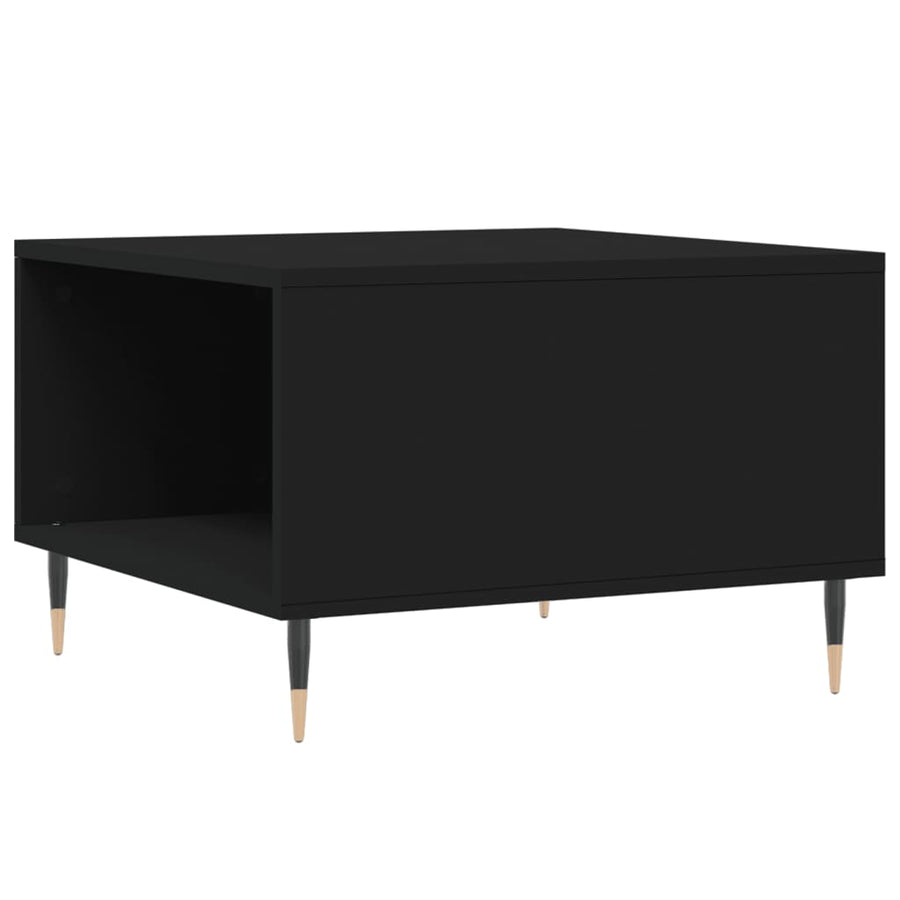 Salontafel 55X55X36,5 Cm Bewerkt Hout Zwart