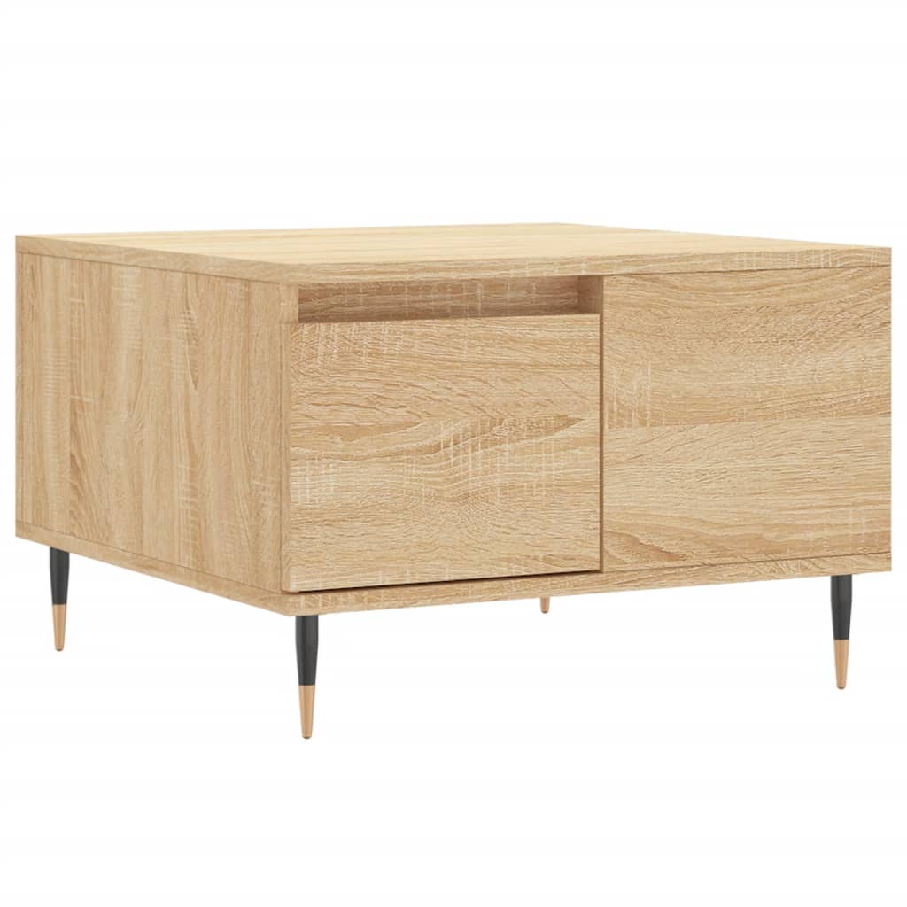 Salontafel 55X55X36,5 Cm Bewerkt Hout Kleurig Sonoma eiken