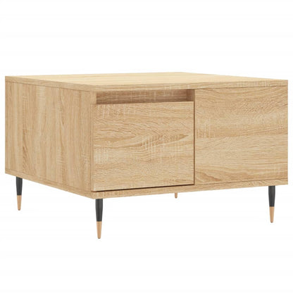 Salontafel 55X55X36,5 Cm Bewerkt Hout Kleurig Sonoma eiken