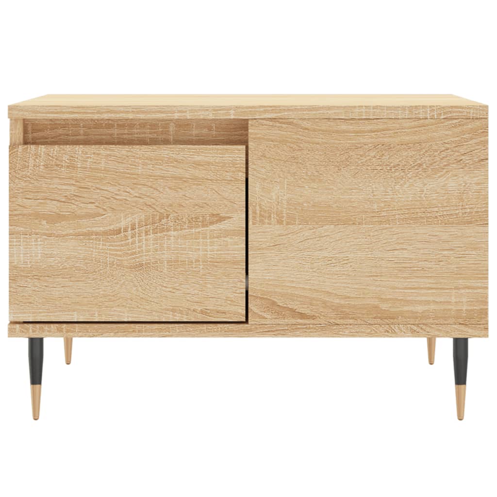 Salontafel 55X55X36,5 Cm Bewerkt Hout Kleurig Sonoma eiken
