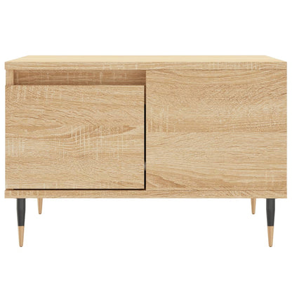 Salontafel 55X55X36,5 Cm Bewerkt Hout Kleurig Sonoma eiken