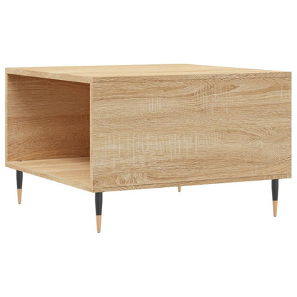 Salontafel 55X55X36,5 Cm Bewerkt Hout Kleurig Sonoma eiken