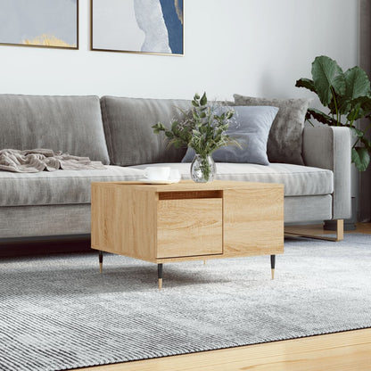 Salontafel 55X55X36,5 Cm Bewerkt Hout Kleurig Sonoma eiken