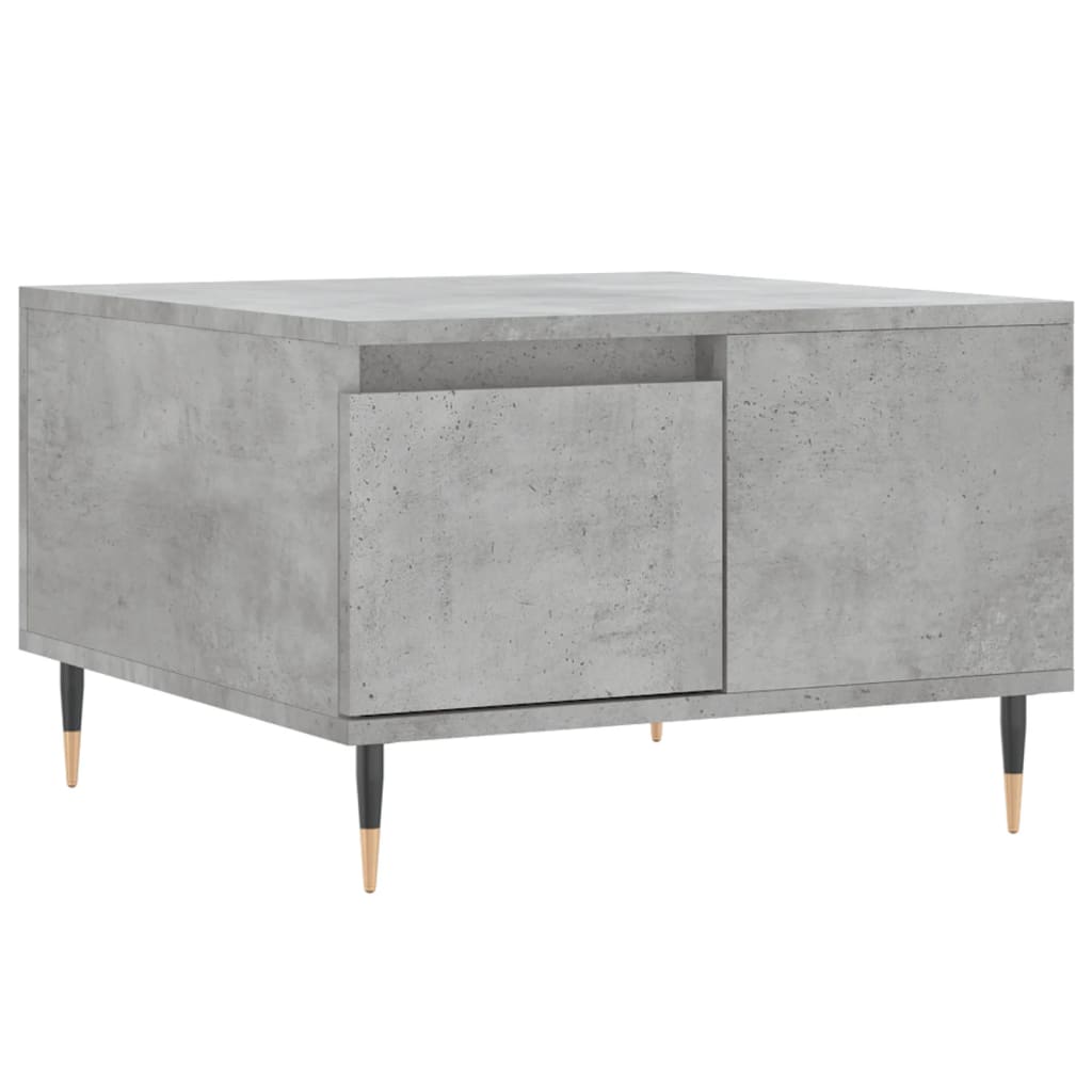 Salontafel 55X55X36,5 Cm Bewerkt Hout Betongrijs