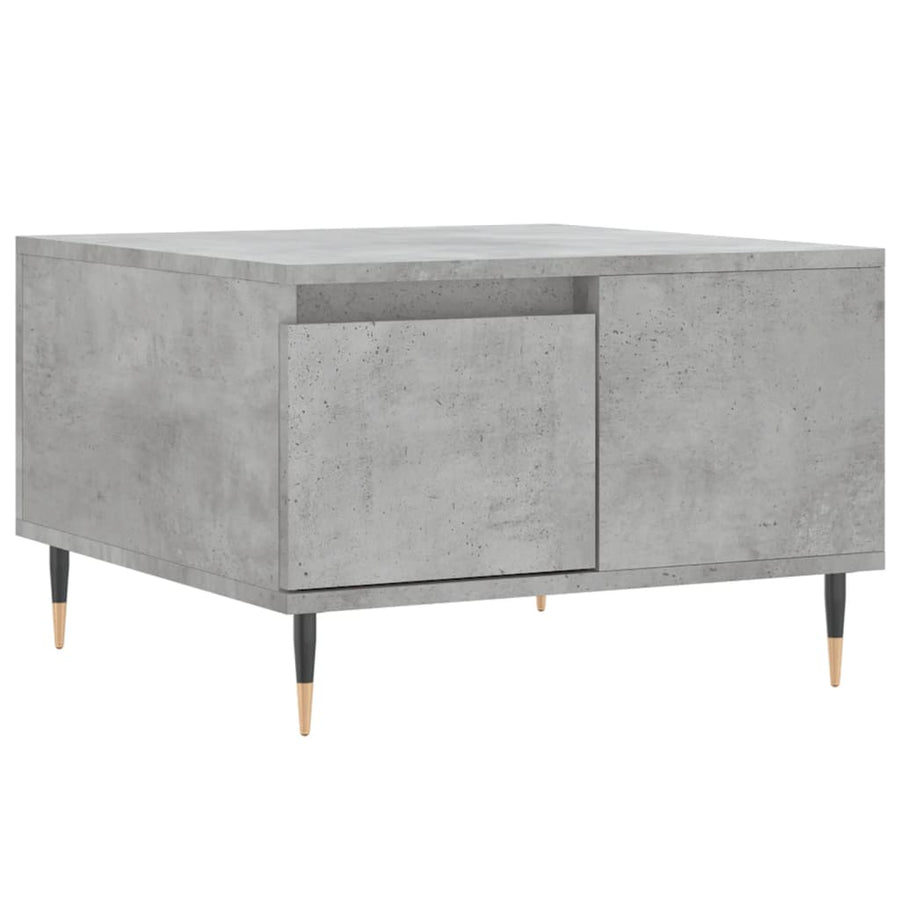 Salontafel 55X55X36,5 Cm Bewerkt Hout Betongrijs