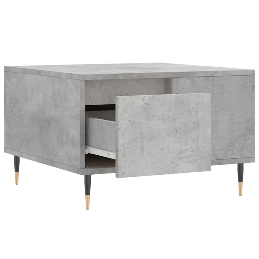 Salontafel 55X55X36,5 Cm Bewerkt Hout Betongrijs