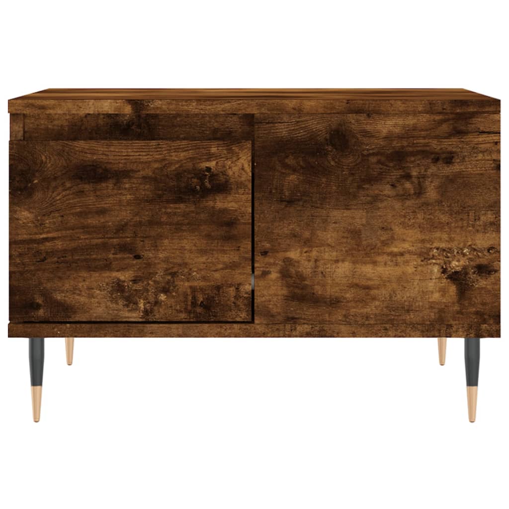 Salontafel 55X55X36,5 Cm Bewerkt Hout Kleurig Gerookt eiken