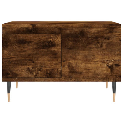 Salontafel 55X55X36,5 Cm Bewerkt Hout Kleurig Gerookt eiken