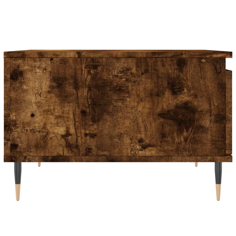 Salontafel 55X55X36,5 Cm Bewerkt Hout Kleurig Gerookt eiken