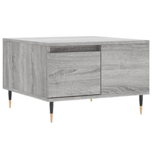 Salontafel 55X55X36,5 Cm Bewerkt Hout Eikenkleurig Grijs sonoma