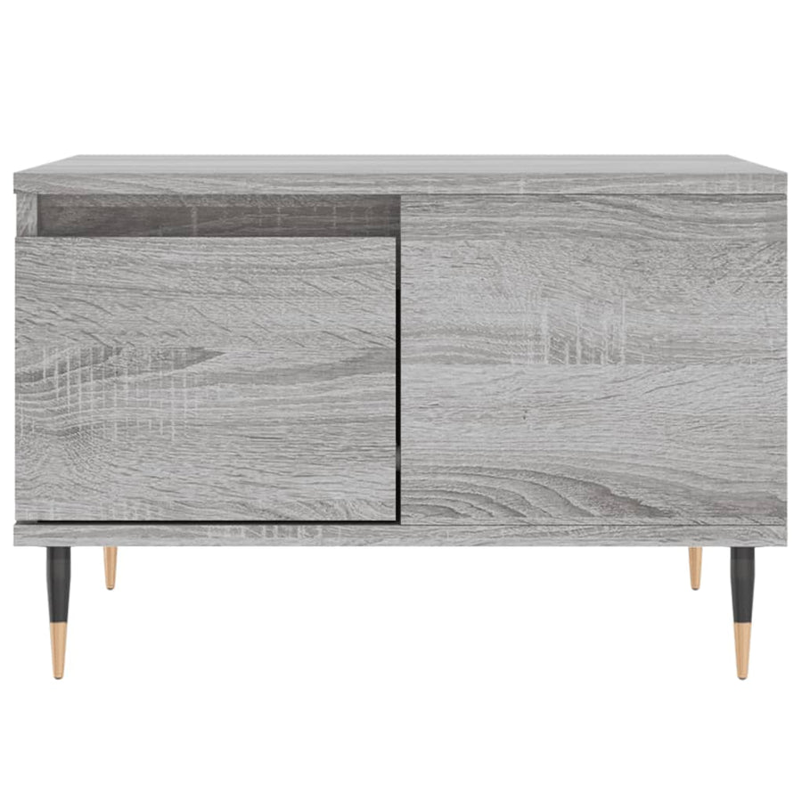 Salontafel 55X55X36,5 Cm Bewerkt Hout Eikenkleurig Grijs sonoma