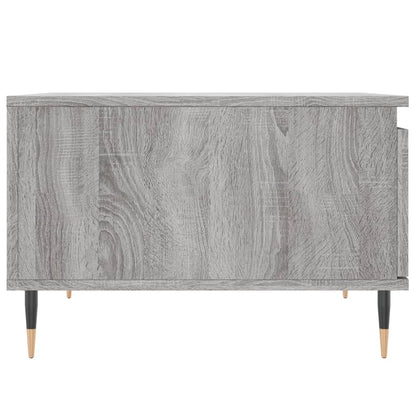 Salontafel 55X55X36,5 Cm Bewerkt Hout Eikenkleurig Grijs sonoma
