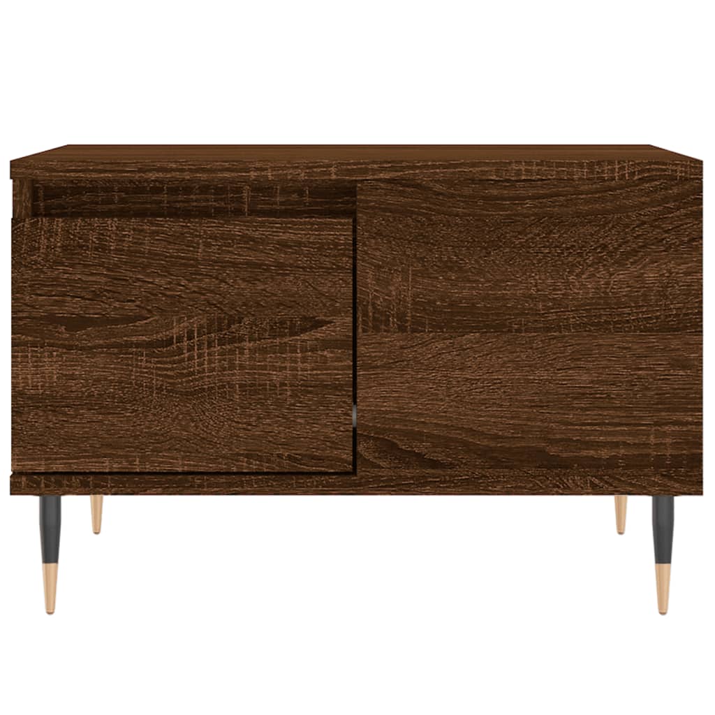 Salontafel 55X55X36,5 Cm Bewerkt Hout Bruin Eikenkleur Bruineiken