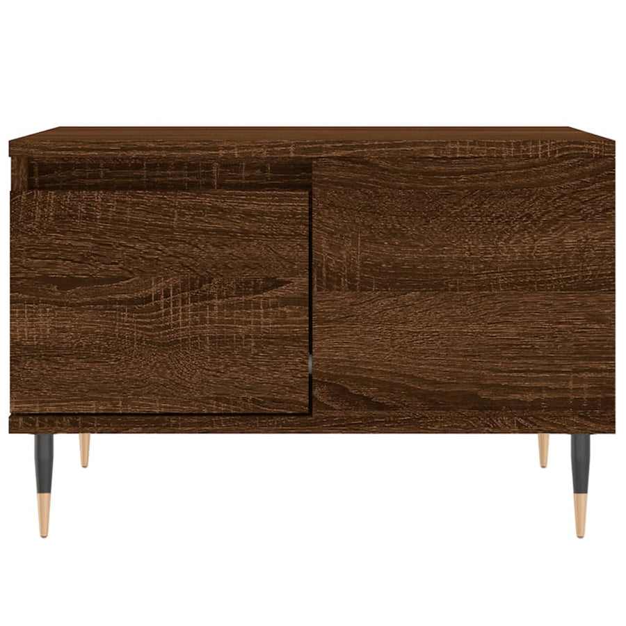 Salontafel 55X55X36,5 Cm Bewerkt Hout Bruin Eikenkleur Bruineiken