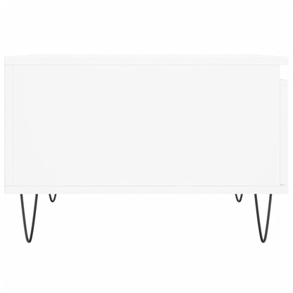 Salontafel 55X55X36,5 Cm Bewerkt Hout Wit