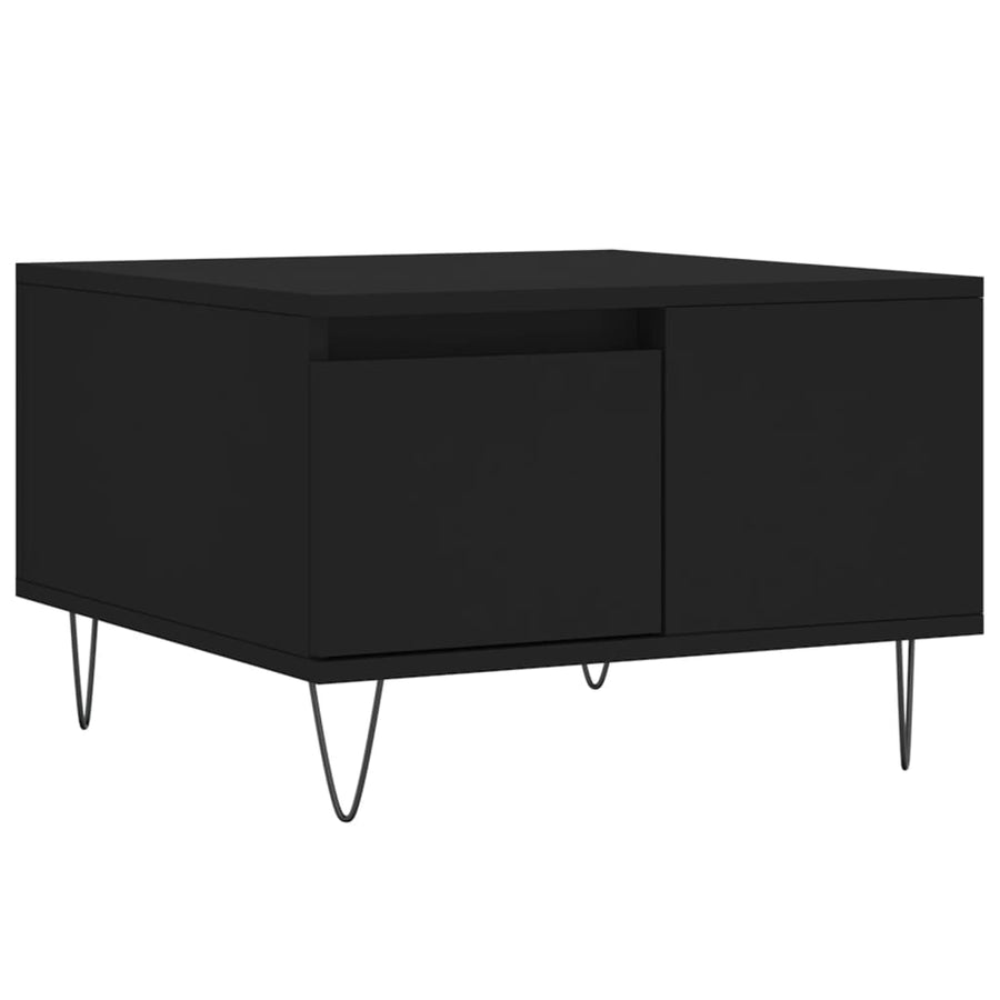 Salontafel 55X55X36,5 Cm Bewerkt Hout Zwart