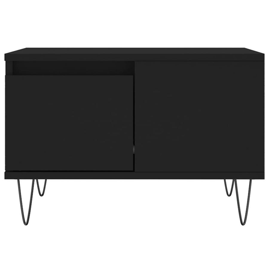 Salontafel 55X55X36,5 Cm Bewerkt Hout Zwart