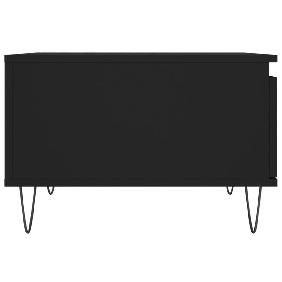 Salontafel 55X55X36,5 Cm Bewerkt Hout Zwart