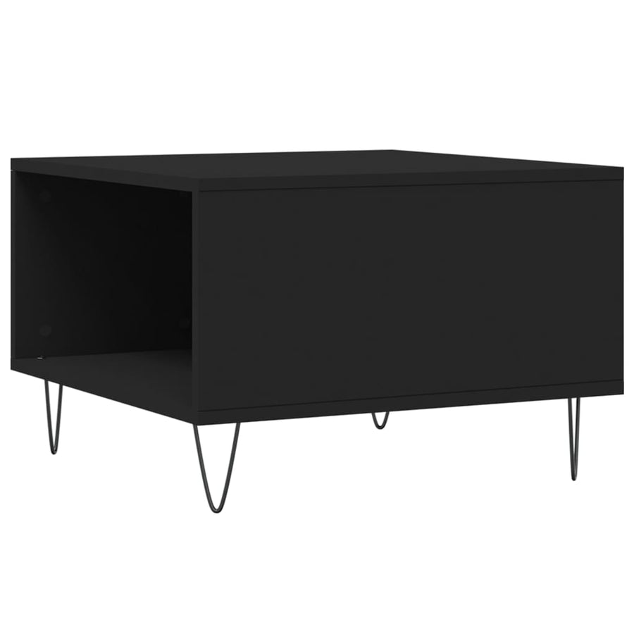 Salontafel 55X55X36,5 Cm Bewerkt Hout Zwart