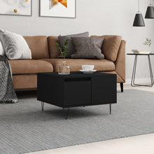 Salontafel 55X55X36,5 Cm Bewerkt Hout Zwart