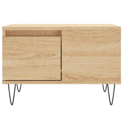 Salontafel 55X55X36,5 Cm Bewerkt Hout Kleurig Sonoma eiken