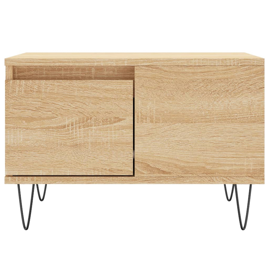 Salontafel 55X55X36,5 Cm Bewerkt Hout Kleurig Sonoma eiken