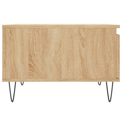 Salontafel 55X55X36,5 Cm Bewerkt Hout Kleurig Sonoma eiken