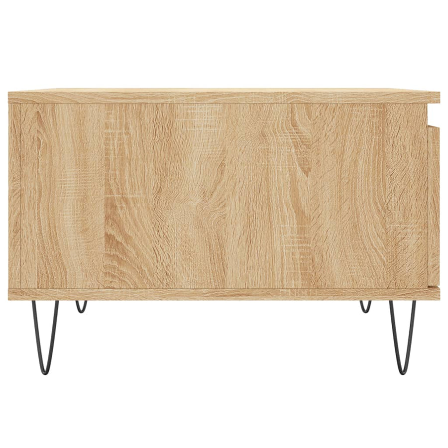 Salontafel 55X55X36,5 Cm Bewerkt Hout Kleurig Sonoma eiken