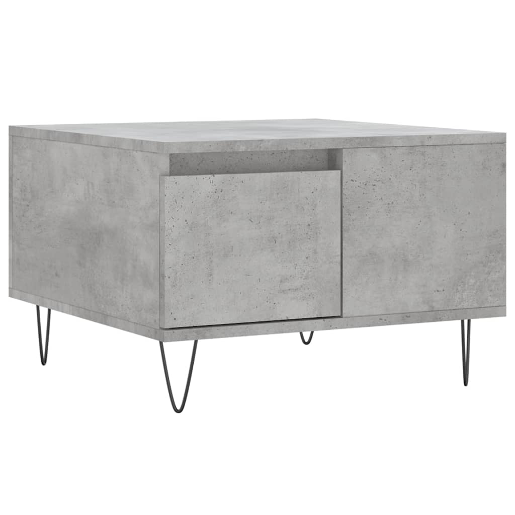 Salontafel 55X55X36,5 Cm Bewerkt Hout Betongrijs