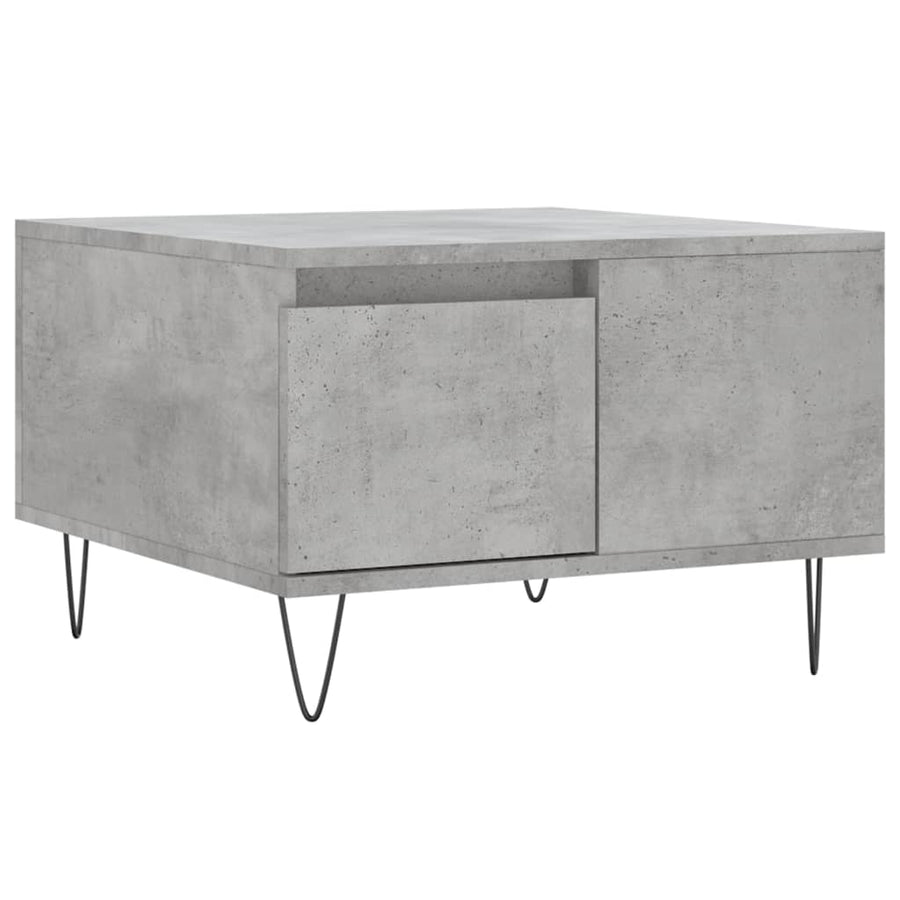 Salontafel 55X55X36,5 Cm Bewerkt Hout Betongrijs