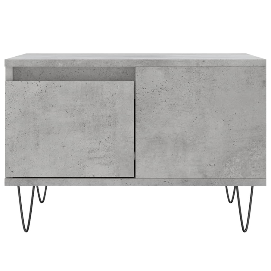 Salontafel 55X55X36,5 Cm Bewerkt Hout Betongrijs